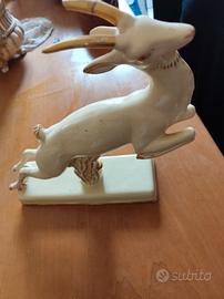 cervo in ceramica anni 70 antiquariato 