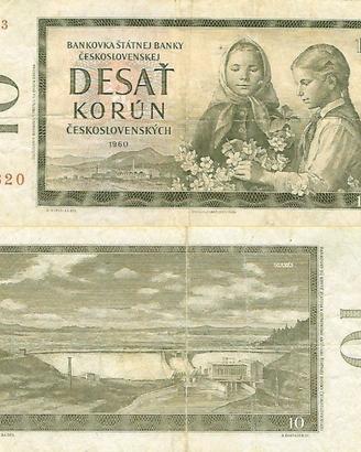Banconota CECOSLOVACCHIA 1960 10 korun Pick 88