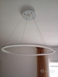Coppia di lampadario led ad anello 60cm