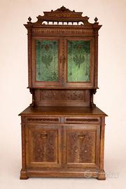 Credenza Liberty italiana primi ‘900 in noce