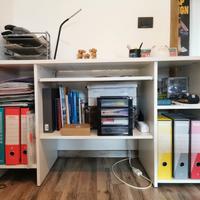 scrivania da ufficio per pc e stampante