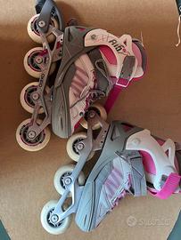 Pattini ragazza con protezioni