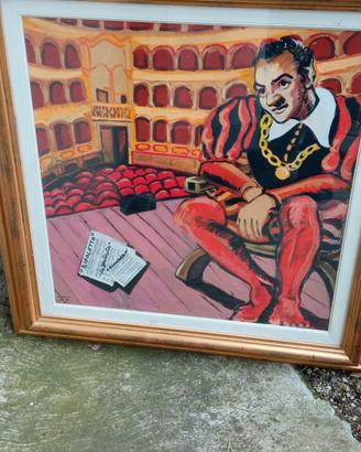 Quadro ricordo del tenore Gianni Poggi