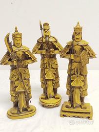 statuette da collezione guerrieri cinesi 