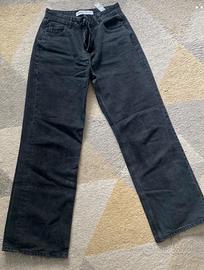 jeans neri wide leg bershka