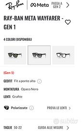 Ray Ban meta  WAYFARER NUOVI