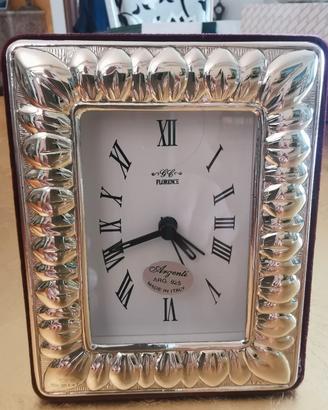 Sveglia in argento 925 firmata Florence. 