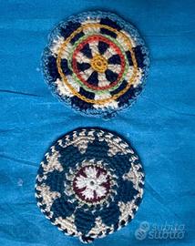 Coppia presine vintage uncinetto