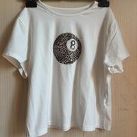 Maglia croptop bianca e leopardata