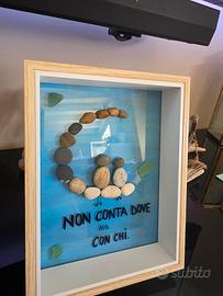 Quadro realizzato con sassi di mare 