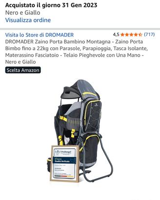 Zaino portabambini trekking