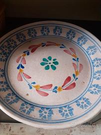 Piatto ceramica siciliana Vintage 43cm