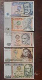 LOTTO BANCONOTE INTIS PERU'