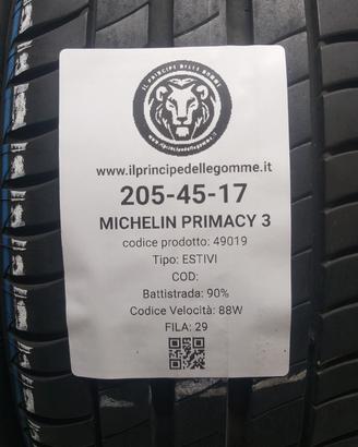 2 GOMME 205 45 17 MICHELIN A49019