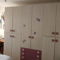 Letto contenitore + armadio 6 anti con cassetti