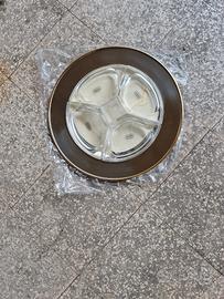 Antipastiera gottinghen acciaio oro cristallo 