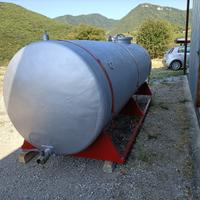 Cisterna zincata 5000 L per trasporto acqua + supp