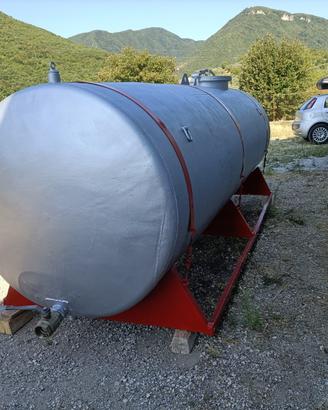 Cisterna zincata 5000 L per trasporto acqua + supp