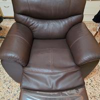 2 divani in vera pelle relax entrambi