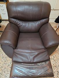 2 divani in vera pelle relax entrambi