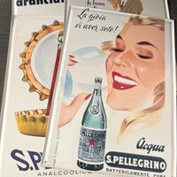 4 Targhe pubblicitarie in lamiera Sanpellegrino