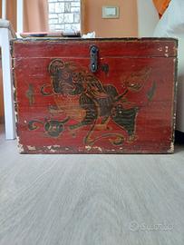 antico bauletto cinese meta ottocento