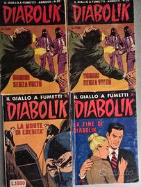Lotto 4 fumetti Diabolik d’epoca - Numeri assortit