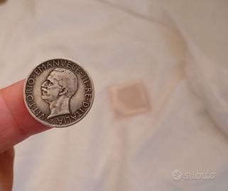 5 lire 1927 Argento Vittorio Emanuele III Aquilino
