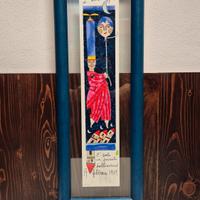 serigrafia firmata delle poesie di Pablo Neruda