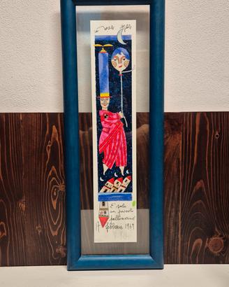 serigrafia firmata delle poesie di Pablo Neruda