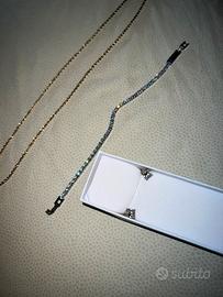 Orecchini Argento 925 + tennis e collanina
