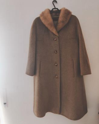 Cappotto vintage anni 50. Lana e pelliccia di lama