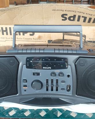 Radioregistratore karaoke vintage Philips NUOVO