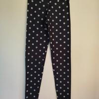 leggings neri a pois 