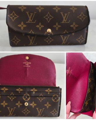 Portafoglio Louis Vuitton Emilie monogram interno