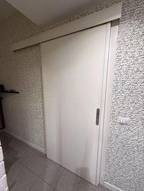 Porta scorrevole esterno muro bianca - 204x92 cm