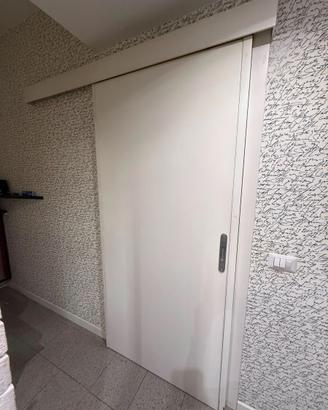 Porta scorrevole esterno muro bianca - 204x92 cm