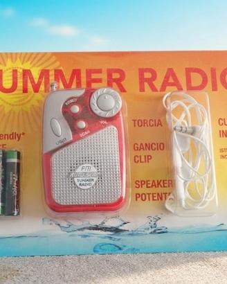 Radio Vintage Summer con cuffie nuova
