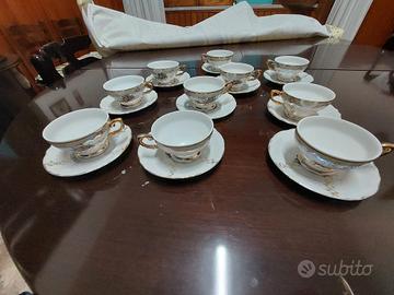servizio antico di 12 tazzine da caffè 