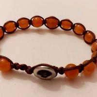 Bracciale etnico con perle in agata corniola