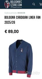 Cardigan Bologna FC nuovo con cartellino 