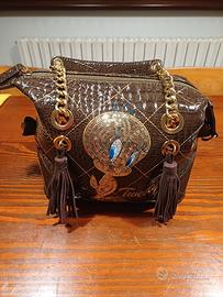 Borsa Braccialini Tweety vernice marrone 