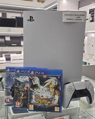 PLAYSTATION 5 DISCO 825GB BUNDLE CON 3 GIOCHI