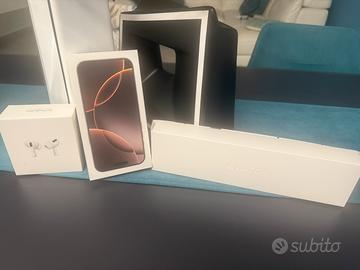 Iphone 16 Pro Max titanio sabbia + Apple Watch