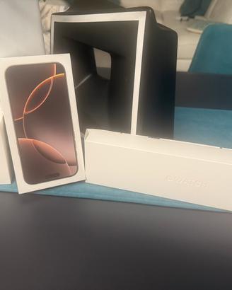 Iphone 16 Pro Max titanio sabbia + Apple Watch