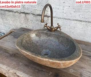 Lavabo lavandino da appoggio in pietra naturale 1
