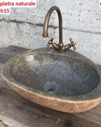 Lavabo lavandino da appoggio in pietra naturale 1