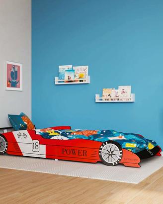 Letto Auto  da Corsa 90x200 con doghe e materasso