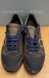 Philippe Model Tropez Uomo suede grigio 43 COME NU