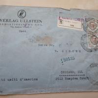 Busta Raccomandata 1923 ROMA-CHICAGO (Doppio Porto